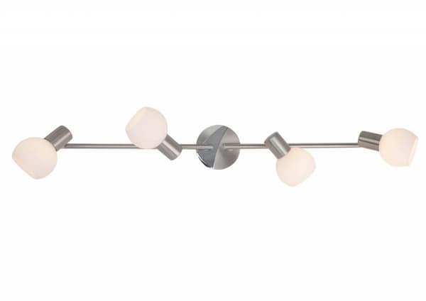 BRILLIANT lampe Tiara spotrør 4-flammer jern/hvid | 4x D45, E14, 40W, velegnet til dryplygter (medfølger ikke) | Skala A ++ til E | Armene er drejelig