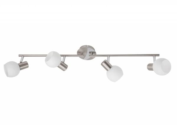 BRILLIANT lampe Tiara spotrør 4-flammer jern/hvid | 4x D45, E14, 40W, velegnet til dryplygter (medfølger ikke) | Skala A ++ til E | Armene er drejelig