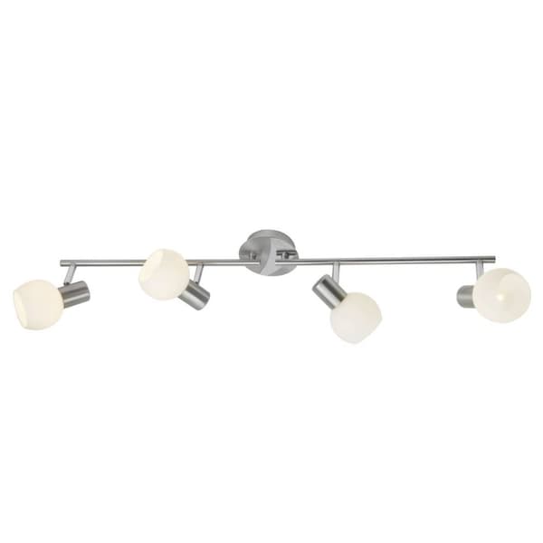 BRILLIANT lampe Tiara spotrør 4-flammer jern/hvid | 4x D45, E14, 40W, velegnet til dryplygter (medfølger ikke) | Skala A ++ til E | Armene er drejelig Krom, Nikkel, Hvid