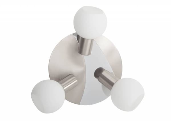 BRILLIANT lampe Tiara rund spotlight 3-flammer jern/hvid | 3x D45, E14, 40W, velegnet til dryplamper (medfølger ikke) | Skala A ++ til E | Drejelige h