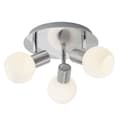 Miniatyrbillede 1 af 8: BRILLIANT lampe Tiara rund spotlight 3-flammer jern/hvid | 3x D45, E14, 40W, velegnet til dryplamper (medfølger ikke) | Skala A ++ til E | Drejelige h
