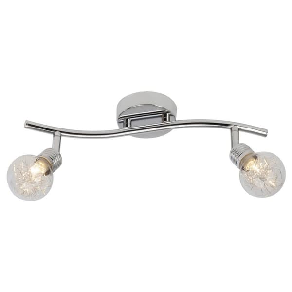 BRILLIANT lampe lampe spotrør 2-flamme krom | 2x QT14, G9, 28W, velegnet til stiftlamper (medfølger ikke) | Skala A ++ til E | Drejelige hoveder