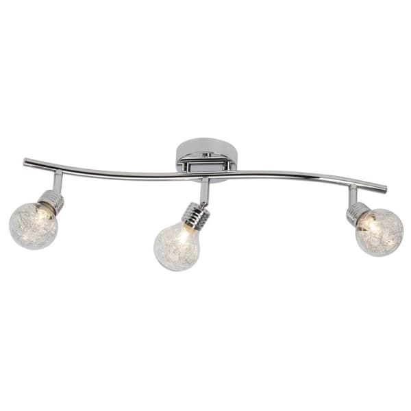 BRILLIANT glödlampa spotrör 3-flammar krom | 3x QT14, G9, 28W, lämplig för stiftlampor (medföljer ej) | Skala A ++ till E | Svängbara huvuden