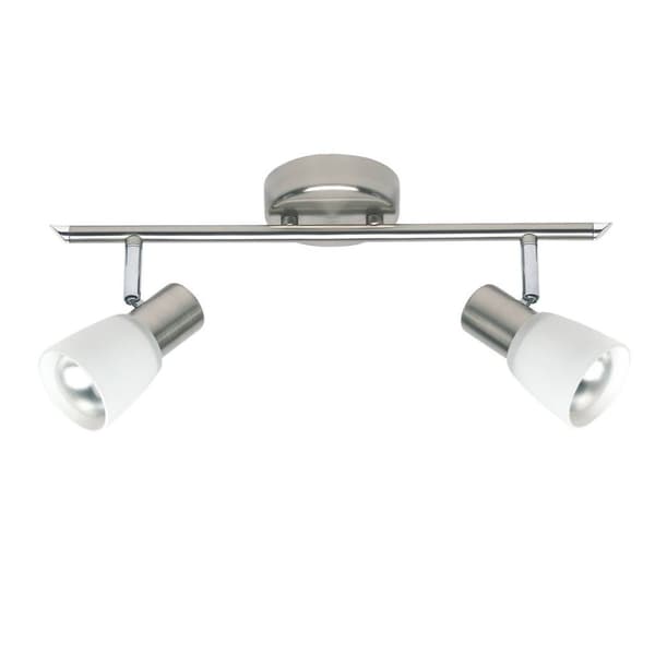 BRILLIANT lampe Luca spotrør 2-flammer jern / krom / hvid | 2x R50, E14, 40W, velegnet til reflektorlamper (medfølger ikke) | Skala A ++ til E | Dreje