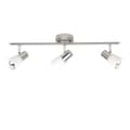 Miniatyrbillede 2 af 2: BRILLIANT lampe Luca spotrør 3-flammer jern / krom / hvid | 3x R50, E14, 40W, egnet til reflektorlamper (medfølger ikke) | Skala A ++ til E | Drejelig