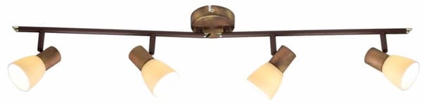 BRILLIANT lampe Luca spotrør 4-flammer gammelt kobber / champagne | 4x R50, E14, 40W, velegnet til reflektorlamper (medfølger ikke) | Skala A ++ til E