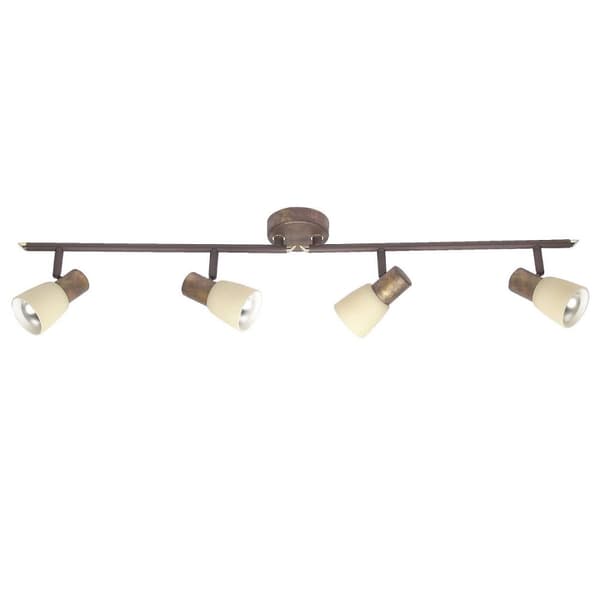BRILLIANT lampe Luca spotrør 4-flammer gammelt kobber / champagne | 4x R50, E14, 40W, velegnet til reflektorlamper (medfølger ikke) | Skala A ++ til E