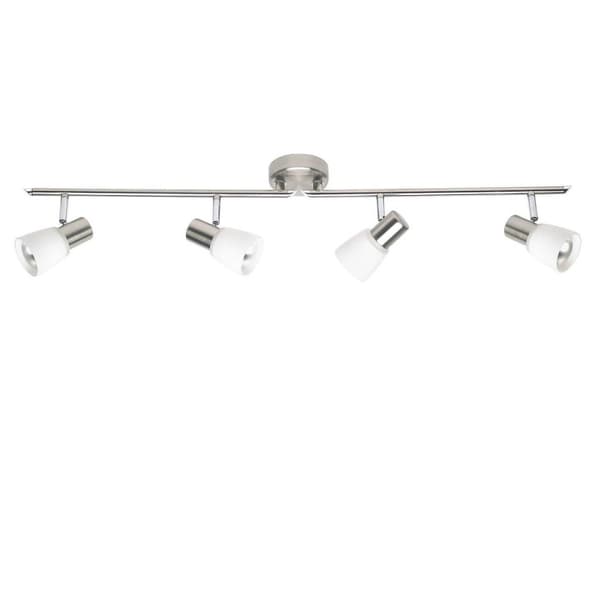 BRILLIANT lampe Luca spotrør 4-flammer jern / krom / hvid | 4x R50, E14, 40W, velegnet til reflektorlamper (medfølger ikke) | Skala A ++ til E | Armen