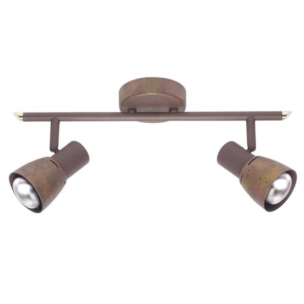 BRILLIANT lampe Lava spotrør 2-flammer gammelt kobber | 2x R50, E14, 40W, velegnet til reflektorlamper (medfølger ikke) | Skala A ++ til E | Drejelige