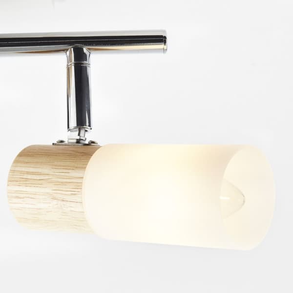 BRILLIANT lampa Babsan spot tub 2-flames trä ljus / vit | 2x C35, E14, 3,5W, lämplig för ljuslampor (ingår inte) | Skala A ++ till E | Svängbara huvud