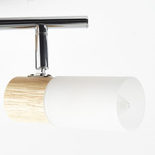 BRILLIANT lampa Babsan spot tub 2-flames trä ljus / vit | 2x C35, E14, 3,5W, lämplig för ljuslampor (ingår inte) | Skala A ++ till E | Svängbara huvud