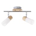 Miniatyrbild 2 av 11: BRILLIANT lampa Babsan spot tub 2-flames trä ljus / vit | 2x C35, E14, 3,5W, lämplig för ljuslampor (ingår inte) | Skala A ++ till E | Svängbara huvud