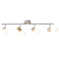 Miniatyrbillede 3 af 11: BRILLIANT lampe Babsan spotrør 4-flammer træ lys / hvid | 4x C35, E14, 3,5W, egnet til pærer (medfølger ikke) | Skala A ++ til E | Drejehoveder / rote