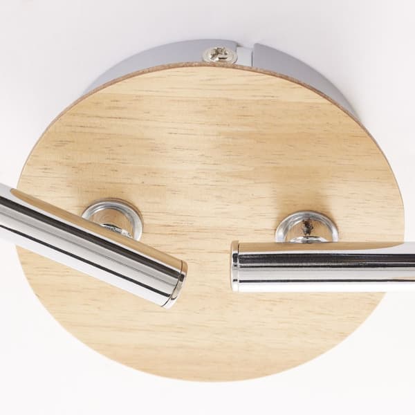 BRILLIANT lampe Babsan spotrør 4-flammer træ lys / hvid | 4x C35, E14, 3,5W, egnet til pærer (medfølger ikke) | Skala A ++ til E | Drejehoveder / rote
