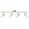 Miniatyrbillede 11 af 11: BRILLIANT lampe Babsan spotrør 4-flammer træ lys / hvid | 4x C35, E14, 3,5W, egnet til pærer (medfølger ikke) | Skala A ++ til E | Drejehoveder / rote