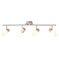 Miniatyrbillede 1 af 11: BRILLIANT lampe Babsan spotrør 4-flammer træ lys / hvid | 4x C35, E14, 3,5W, egnet til pærer (medfølger ikke) | Skala A ++ til E | Drejehoveder / rote