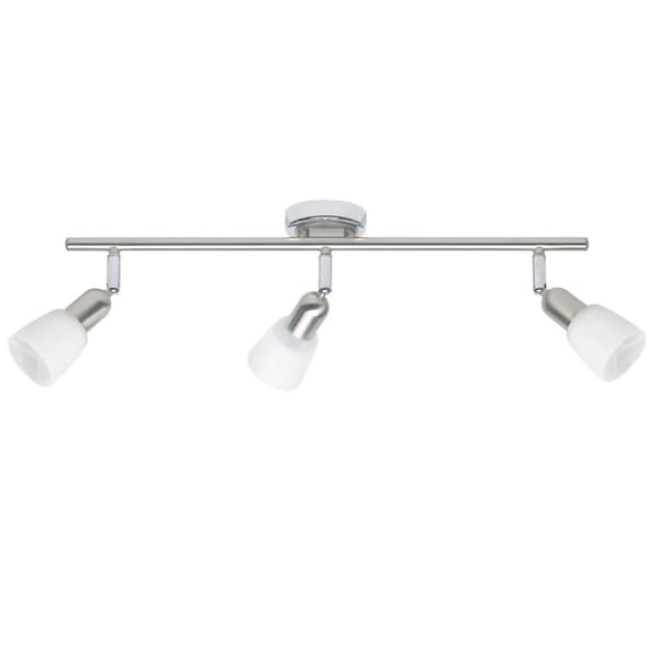 BRILLIANT lampe Sofia spotrør 3-flammer jern / krom / hvid | 3x D45, E14, 40W, velegnet til dryplamper (medfølger ikke) | Skala A ++ til E | Drejelige