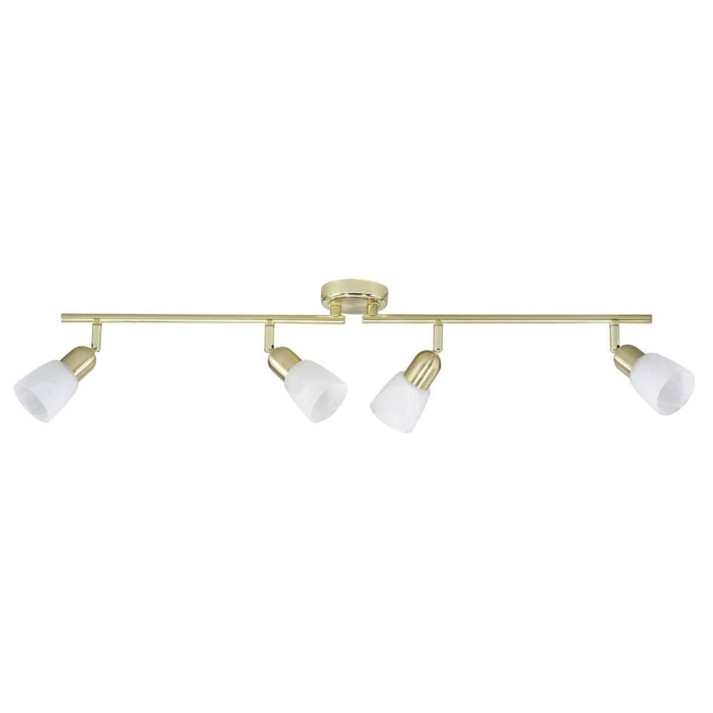 BRILLIANT lampa Sofia spot tub 4-flames mässing / vit-alabaster | 4x D45, E14, 40W, lämplig för dropplampor (ingår ej) | Skala A ++ till E | Armarna r
