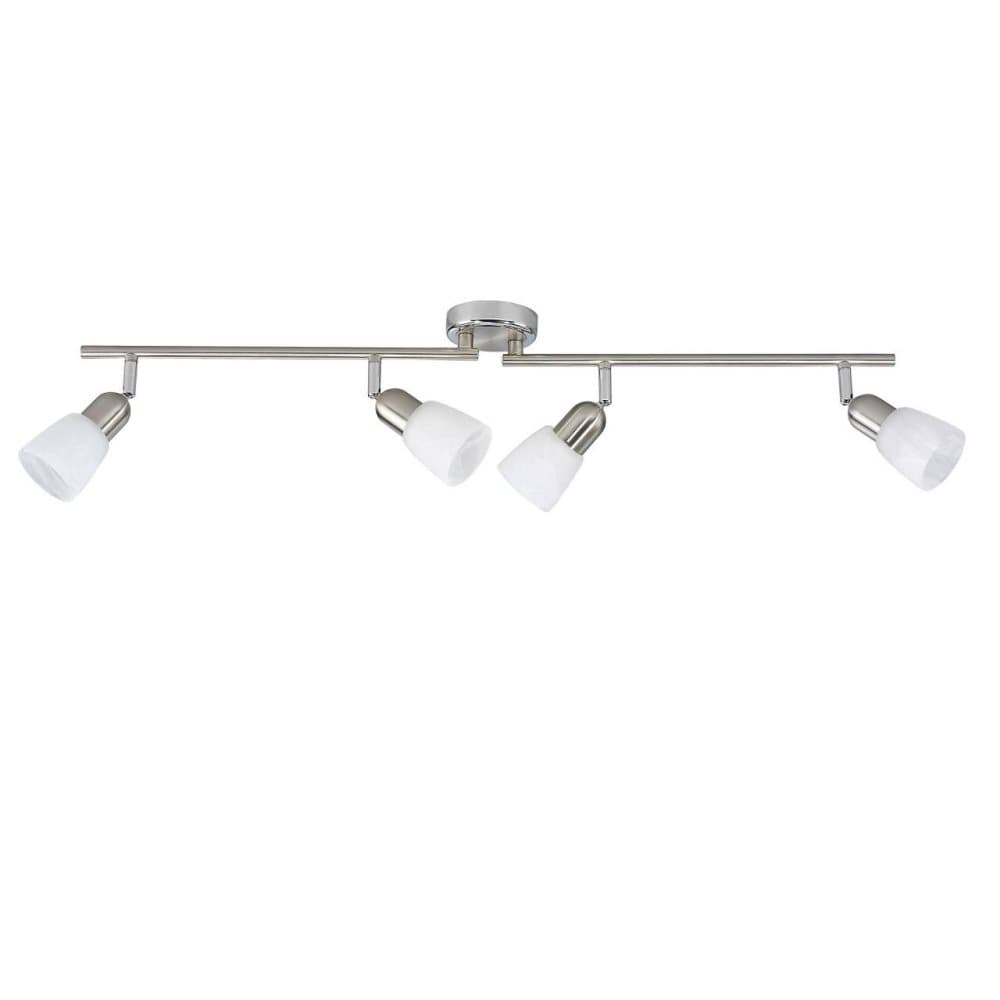 BRILLIANT lampa Sofia spotrör 4-lågor järn / krom / vit | 4x D45, E14, 40W, lämplig för dropplampor (ingår ej) | Skala A ++ till E | Armarna roterbara