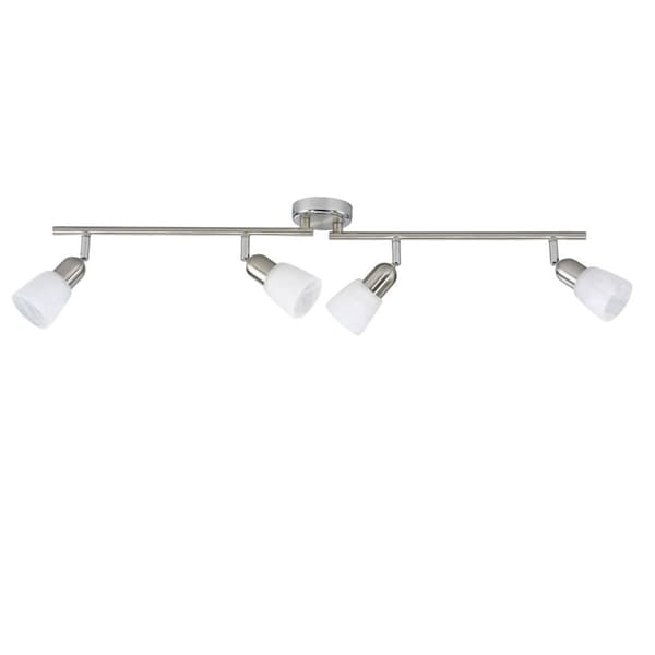 BRILLIANT lampa Sofia spotrör 4-lågor järn / krom / vit | 4x D45, E14, 40W, lämplig för dropplampor (ingår ej) | Skala A ++ till E | Armarna roterbara