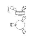 Miniatyrbillede 4 af 4: BRILLIANT lampe Sofia rund spotlight 3-flammer jern / krom / hvid | 3x D45, E14, 40W, velegnet til dryplamper (medfølger ikke) | Skala A ++ til E | Dr