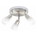 Miniatyrbillede 1 af 4: BRILLIANT lampe Sofia rund spotlight 3-flammer jern / krom / hvid | 3x D45, E14, 40W, velegnet til dryplamper (medfølger ikke) | Skala A ++ til E | Dr