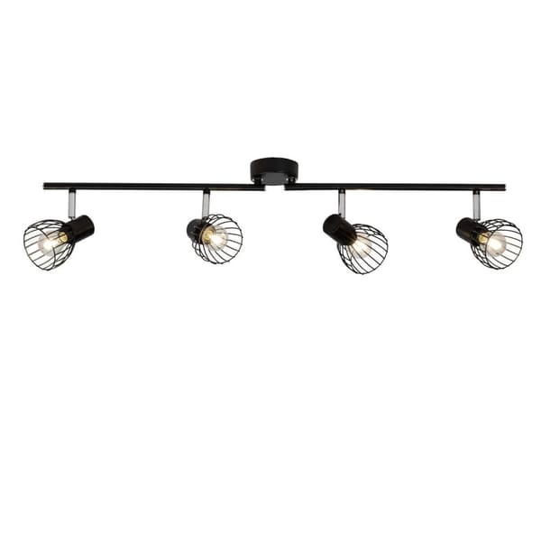 BRILLIANT lampe Blacky spot badekar 4-flamme sort | 4x D45, E14, 40W, velegnet til dryplygter (medfølger ikke) | Skala A ++ til E | Svingarm / drejeho
