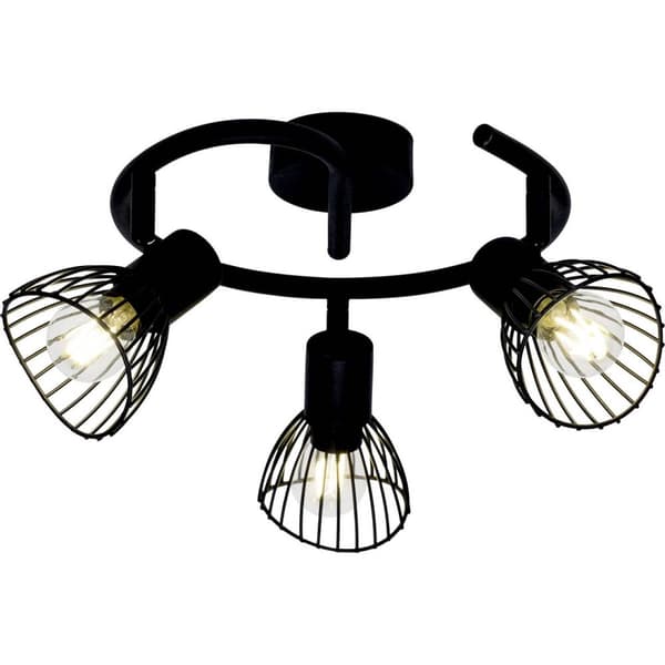 BRILLIANT lampe Elhi spot spiral 3-flamme sort | 3x D45, E14, 40W, velegnet til dryplamper (medfølger ikke) | Skala A ++ til E | Drejelige hoveder