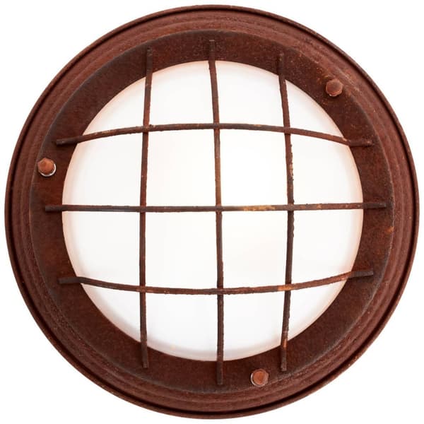 BRILLIANT lampuu Typhoon seinä- ja kattovalaisin 29 cm ruosteenvärinen / valkoinen | 1x A60, E27, 40W, sopii normaaleille lampuille (ei sisälly) | Ast
