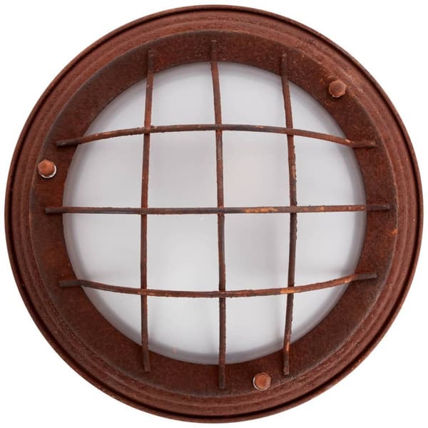 BRILLIANT lampuu Typhoon seinä- ja kattovalaisin 29 cm ruosteenvärinen / valkoinen | 1x A60, E27, 40W, sopii normaaleille lampuille (ei sisälly) | Ast