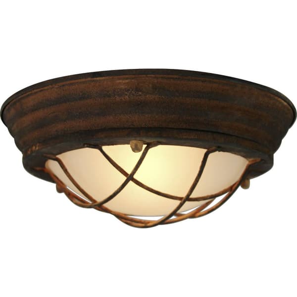 BRILLIANT lampuu Typhoon seinä- ja kattovalaisin 29 cm ruosteenvärinen / valkoinen | 1x A60, E27, 40W, sopii normaaleille lampuille (ei sisälly) | Ast