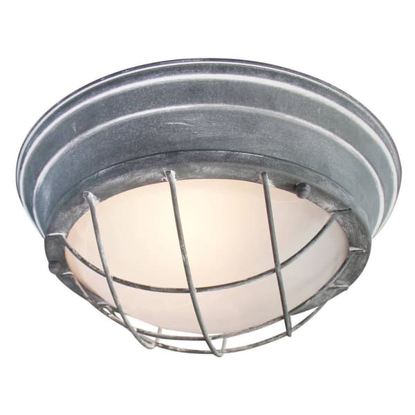 BRILLIANT lampe Typhoon væg- og loftlampe 29cm grå beton / hvid | 1x A60, E27, 30W, egnet til normale lamper (medfølger ikke) | Skala A ++ til E | Vel
