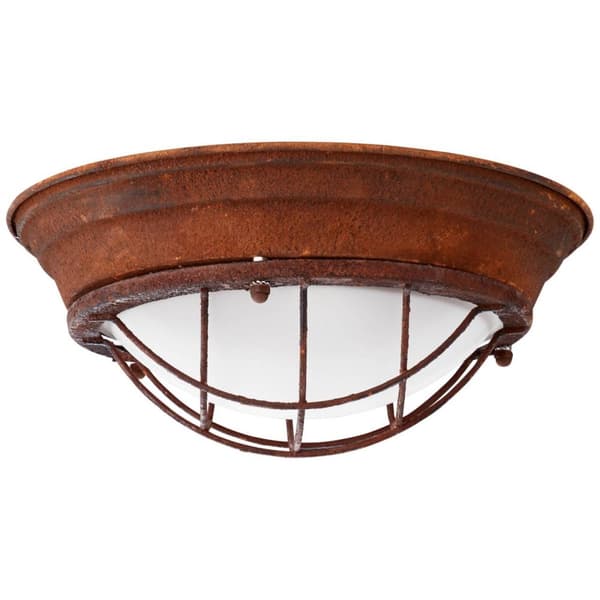 BRILLIANT lampuu Typhoon seinä- ja kattovalaisin 34 cm ruosteenvärinen / valkoinen | 2x A60, E27, 40W, sopii normaaleille lampuille (ei sisälly) | Ast