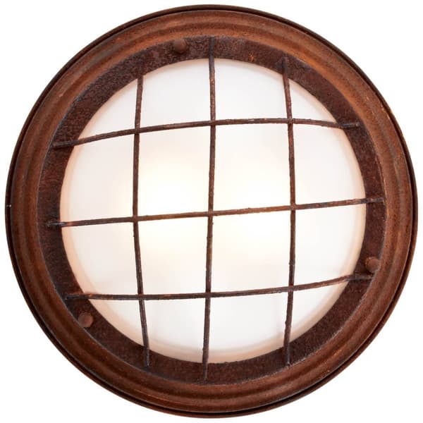 BRILLIANT lampuu Typhoon seinä- ja kattovalaisin 34 cm ruosteenvärinen / valkoinen | 2x A60, E27, 40W, sopii normaaleille lampuille (ei sisälly) | Ast