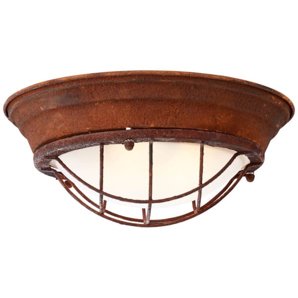 BRILLIANT lampuu Typhoon seinä- ja kattovalaisin 34 cm ruosteenvärinen / valkoinen | 2x A60, E27, 40W, sopii normaaleille lampuille (ei sisälly) | Ast
