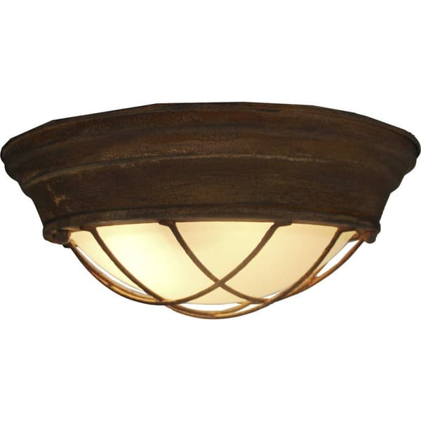 BRILLIANT lampuu Typhoon seinä- ja kattovalaisin 34 cm ruosteenvärinen / valkoinen | 2x A60, E27, 40W, sopii normaaleille lampuille (ei sisälly) | Ast