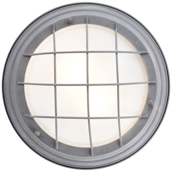 BRILLIANT lampe Typhoon væg- og loftlampe 34 cm grå beton / hvid | 2x A60, E27, 30W, egnet til normale lamper (medfølger ikke) | Skala A ++ til E | Ve