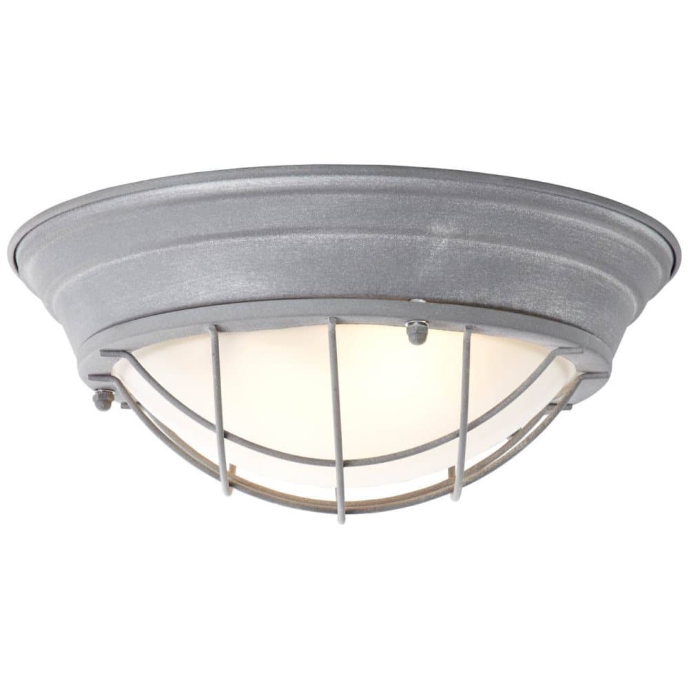 BRILLIANT lampa Typhoon vägg- och taklampa 34 cm grå betong / vit | 2x A60, E27, 30W, lämplig för normala lampor (ingår ej) | Skala A ++ till E | Lämp