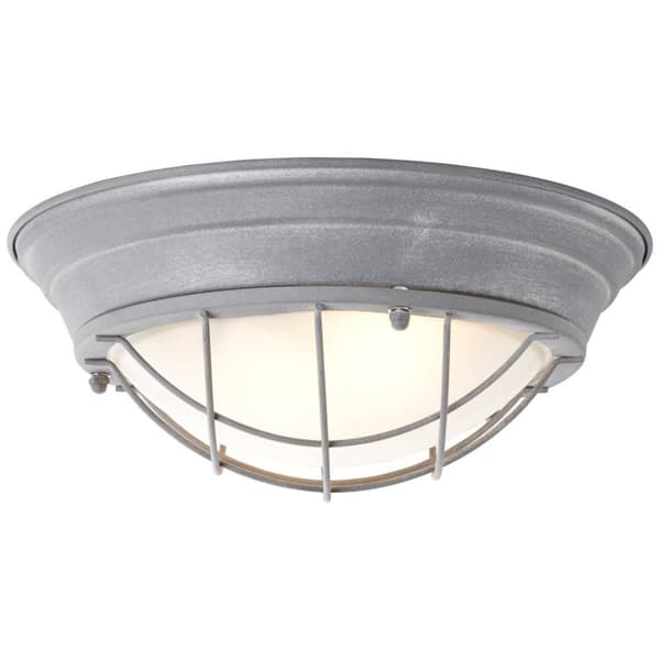 BRILLIANT lampe Typhoon væg- og loftlampe 34 cm grå beton / hvid | 2x A60, E27, 30W, egnet til normale lamper (medfølger ikke) | Skala A ++ til E | Ve