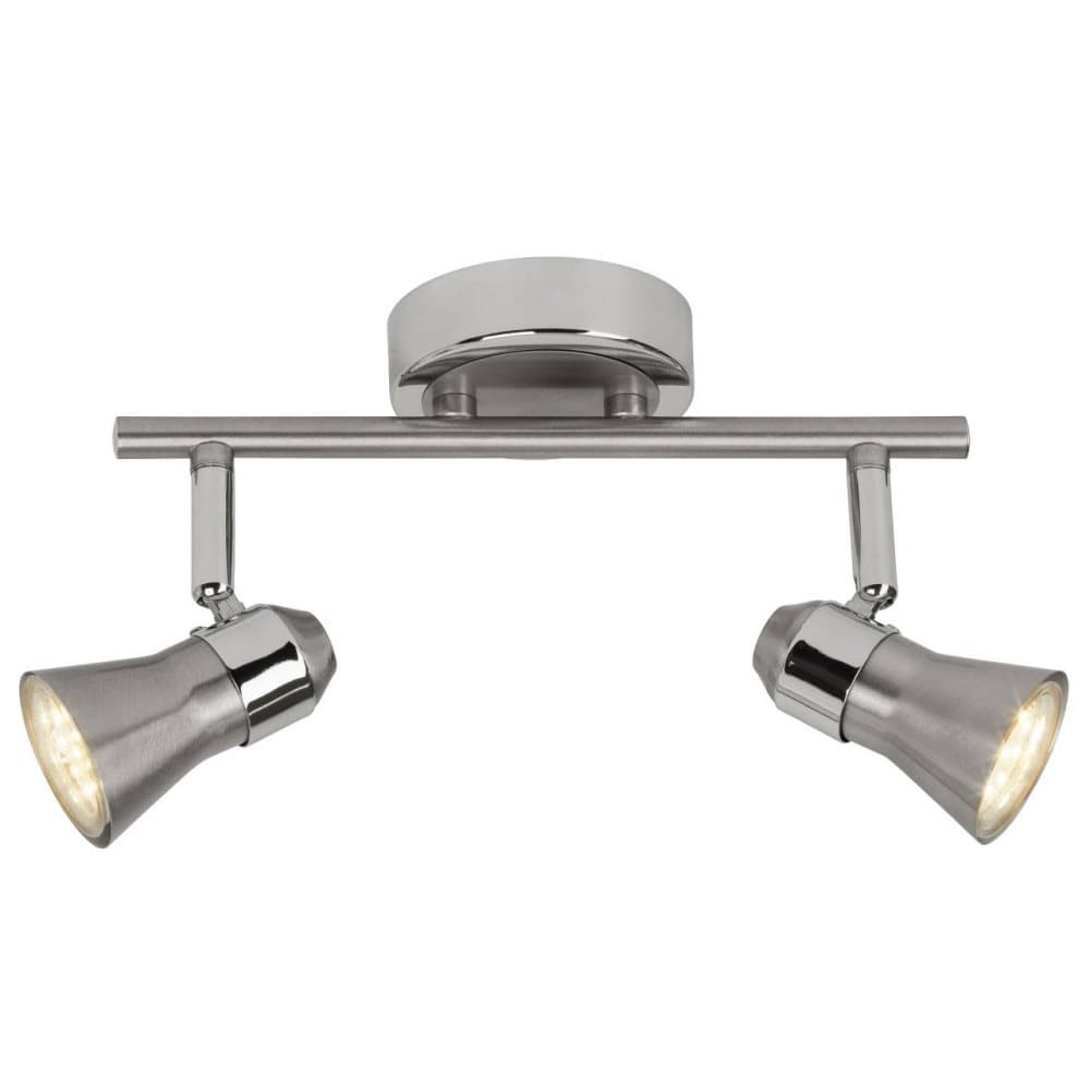 BRILLIANT lampa Sanny LED spotrör 2-flammar järn / krom | 2x LED-PAR51, GU10, 3W LED-reflektorlampor ingår, (250lm, 3000K) | Skala A ++ till E | Sväng