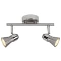 Miniatyrbillede 1 af 6: BRILLIANT lampe Sanny LED spotlight 2-flammer jern/krom | 2x LED-PAR51, GU10, 3W LED-reflektorlamper inkluderet, (250lm, 3000K) | Skala A ++ til E | D