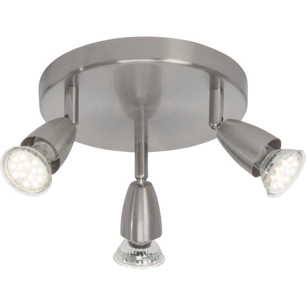 BRILLIANT lampa Amalfi LED rund spotlight 3-flammar järn | 3x LED-PAR51, GU10, 3W LED-reflektorlampor ingår, (250lm, 3000K) | Skala A ++ till E | Svän
