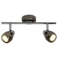 Pikkukuva 1 / 2: BRILLIANT lamppu Milano LED-kohdevalo 2-liekki kromi / musta kromi | 2x LED-PAR51, GU10, 3W LED heijastinlamput mukana, (250lm, 3000K) | Asteikko A ++