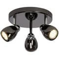 Miniatyrbillede 1 af 2: BRILLIANT lampe Milano LED rund spotlight 3-flammer krom / sort krom | 3x LED-PAR51, GU10, 3W LED-reflektorlamper inkluderet, (250lm, 3000K) | Skala A