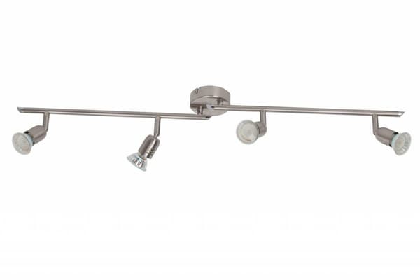 BRILLIANT lampe Loona LED spotrør 4-flamme jern | 4x LED-PAR51, GU10, 3W LED-reflektorlamper inkluderet, (250lm, 3000K) | Skala A ++ til E | Armene er