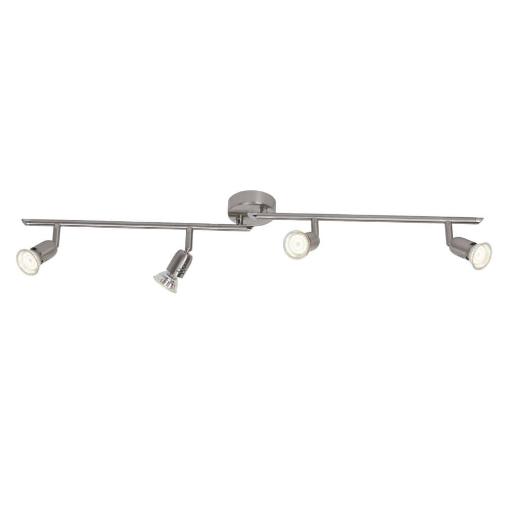 BRILLIANT lampa Loona LED spotrör 4-flammars järn | 4x LED-PAR51, GU10, 3W LED-reflektorlampor ingår, (250lm, 3000K) | Skala A ++ till E | Armarna rot