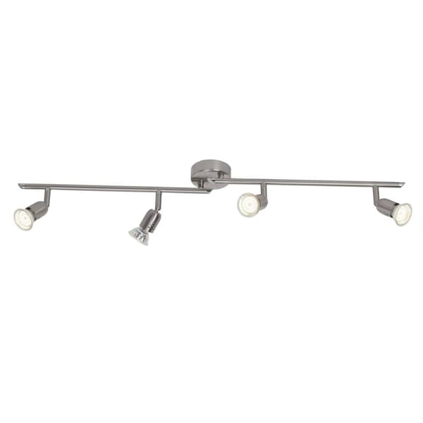 BRILLIANT lampe Loona LED spotrør 4-flamme jern | 4x LED-PAR51, GU10, 3W LED-reflektorlamper inkluderet, (250lm, 3000K) | Skala A ++ til E | Armene er Nikkel