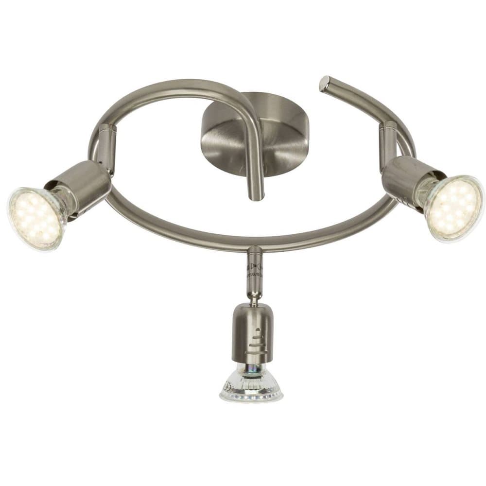 BRILLIANT lampa Loona LED spot spiral 3-flammar järn | 3x LED-PAR51, GU10, 3W LED-reflektorlampor ingår, (250lm, 3000K) | Skala A ++ till E | Svängbar