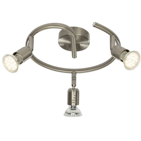 BRILLIANT lampe Loona LED spot spiral 3-flamme jern | 3x LED-PAR51, GU10, 3W LED-reflektorlamper inkluderet, (250lm, 3000K) | Skala A ++ til E | Dreje