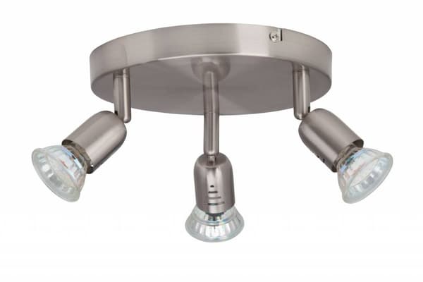 BRILLIANT lampe Loona LED rund spotlight 3-flammer jern | 3x LED-PAR51, GU10, 3W LED-reflektorlamper inkluderet, (250lm, 3000K) | Skala A ++ til E | D